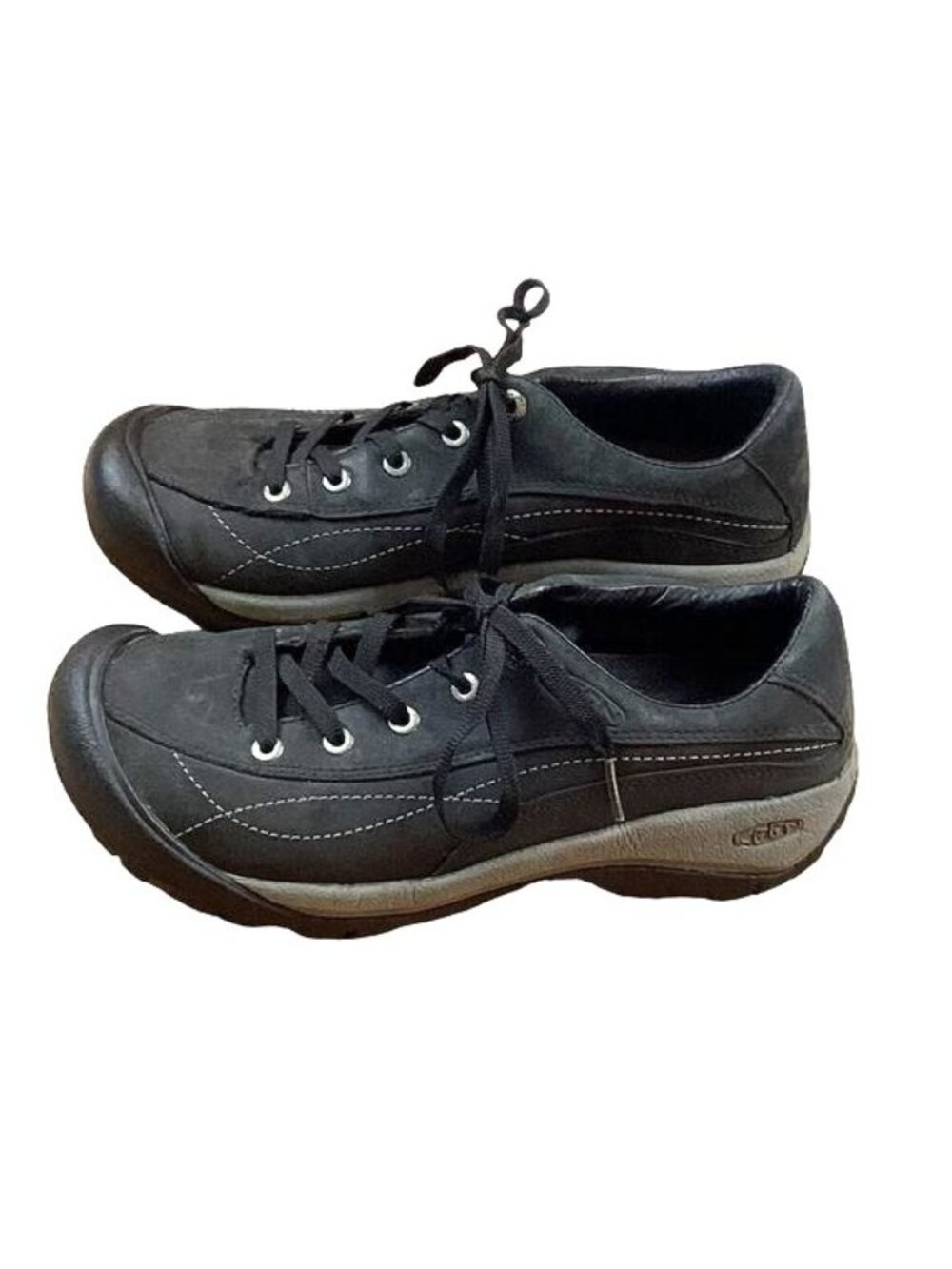Keen Toyah Oxford Leather Hiking Shoes Womens 7.5 Black